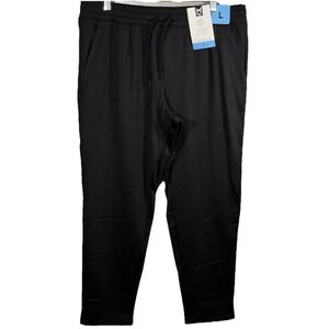Members Mark Men's Black Fleece Pants Size Large Sweat Pants Joggers